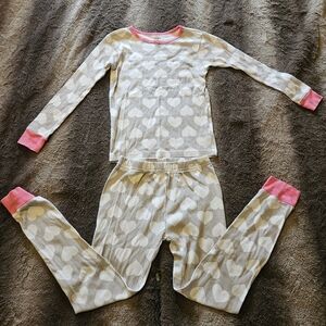 Carter's Heart Pattern Pajama Set - Pink and Gray